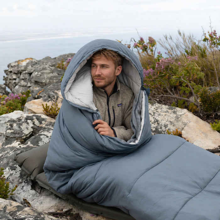 Guļammaiss Naturehike ar kapuci, hollow cotton HU250, labais rāvējslēdzējs