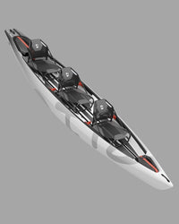 Caribou Antia Sit-On-Top 3 persons kayak, trīsvietīgs, komfortabls un daudzpusīgs kajaks dažādiem ūdens sporta veidiem.