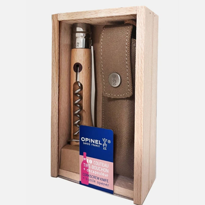 Opinel nazis ar korķviļķi un pudeļu attaisāmo + futrālis