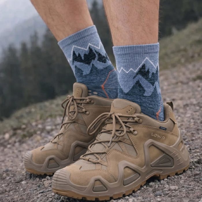 Носки из шерсти альпака и мериноса All Trail Hiker Thin, синие