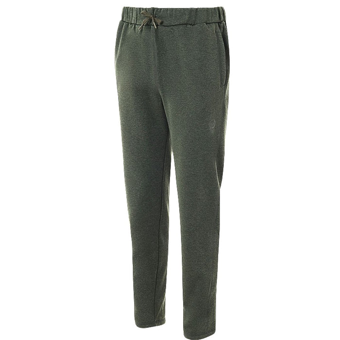 FHM vīriešu flīsa bikses, elastīgs viduklis, silts, elpojošs materiāls, khaki zaļas, ikdienas un āra aktivitātēm.