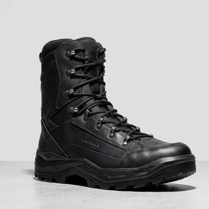Тактические болинки LOWA RENEGADE II GTX HI Черные гладкая кожа GORE-TEX 