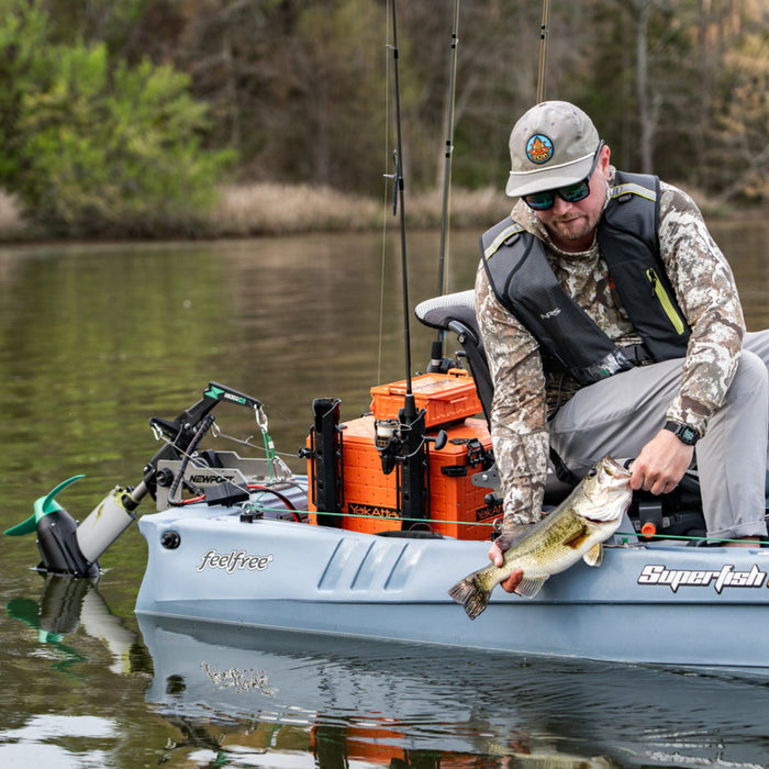Fishing Kayak FeelFree Superfish 108 motor-ready compact hull
