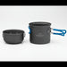 Fjord Nansen TOLLA ALU 500 ml viegls alumīnija trauku komplekts ar locāmām rokturiem un praktisku vāku-pannu.