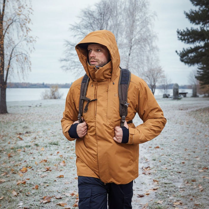 Siltinātā jaka FHM Mist brūna ar Ūdensizturību 20 000 mm