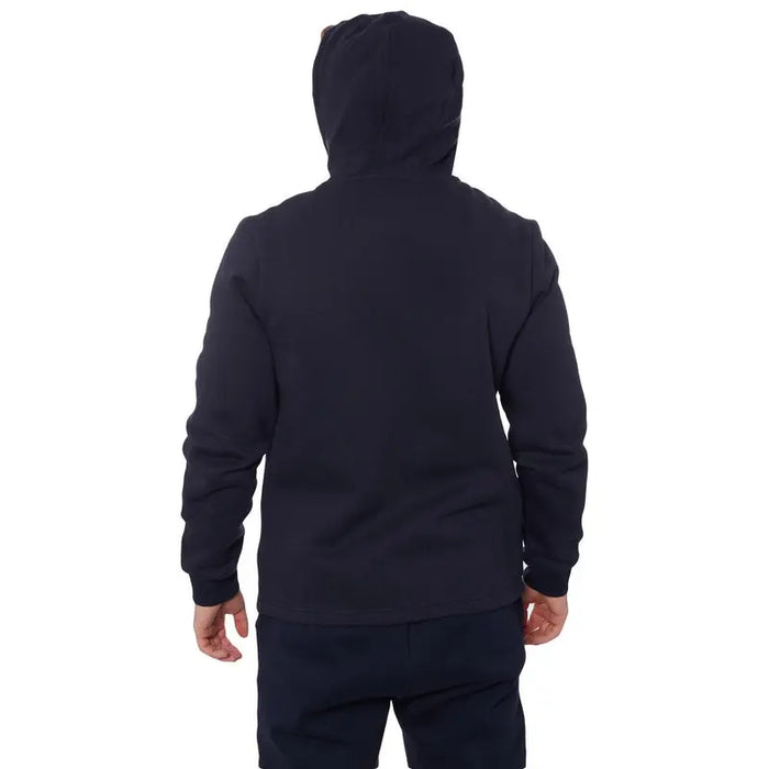 - Vīrietis vilk zilu Zipped Hoodie Wave, skatoties no aizmugures
- Viegls un ērts dizains
- Kapuce nodrošina regulējamu un personificētu komfortu
- Raglan griezums eleganta izskata nodrošināšanai
- Priekšējā kabata praktiskumam 
- Ideāli piemērots gan iekštelpās, gan āra aktivitātēm
- Outfish