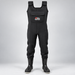 Abu Garcia neoprene fishing waders on light gray studio background