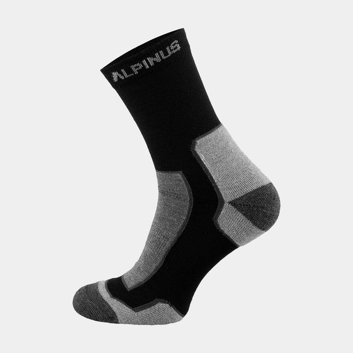 Alpinus Sveg merino Coolmax hiking socks black grey