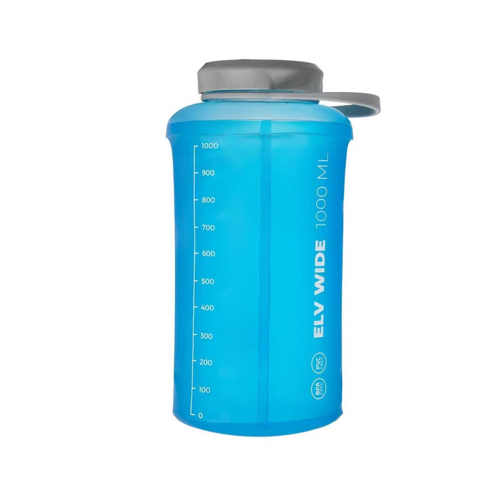 Мягкая бутылка для воды Volven Elv Wide объемом 1 л - синяя.