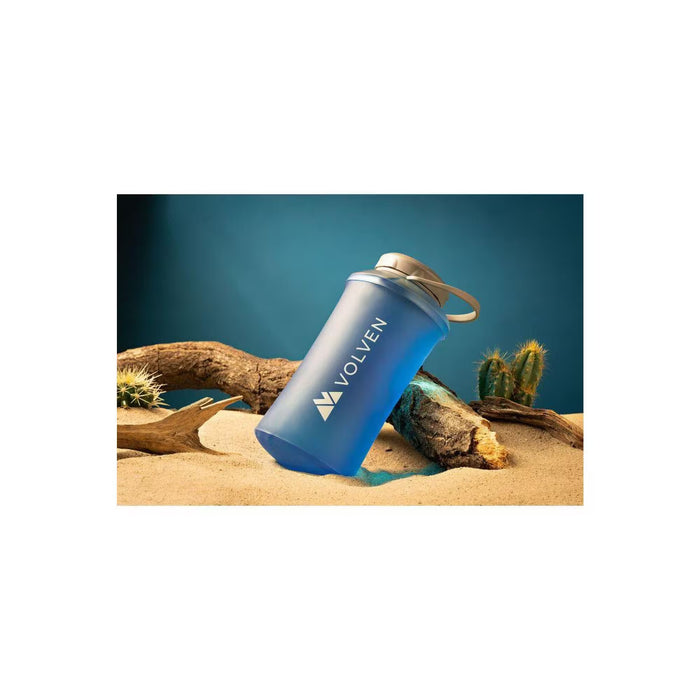 Мягкая бутылка для воды Volven Elv Wide объемом 1 л - синяя.