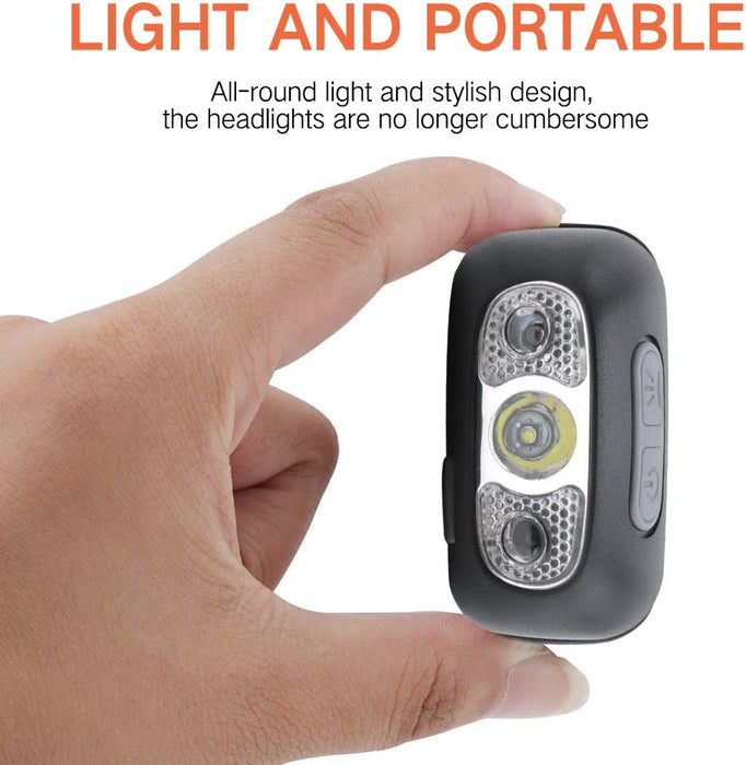 Boruit LED Sensor Lightweight Headlamp, USB Rechargeable 500 LumenFlashlightsBoruitOutfish