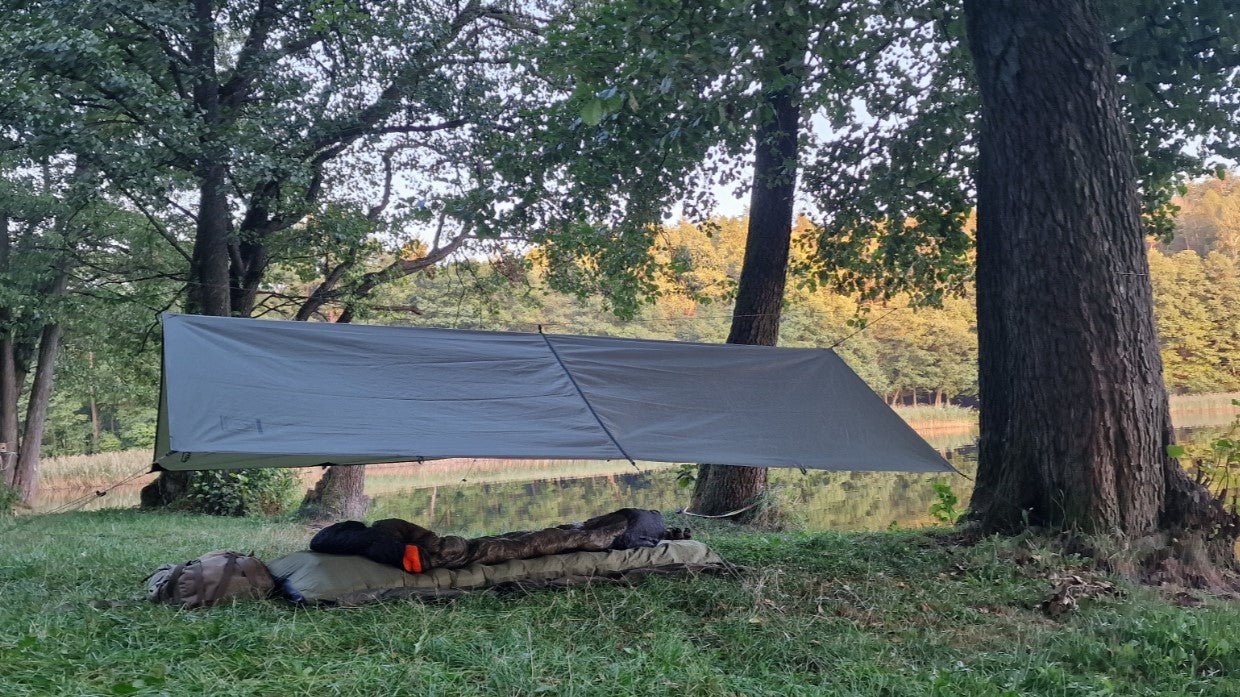 un tarp Bushmen EASY Ultralight Hammock Tarp 2×3 green 550g