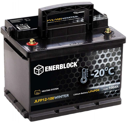 ENERBLOCK Lithium WINTER battery LiFePO4 LFP 12V 100AH BMS 1280WhBatteriesEnerblockOutfish