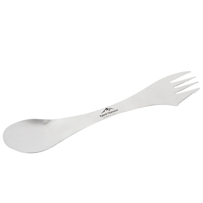 BRANN SPORK karote-dakša
Praktiska un izturīga nerūsējošā tērauda dakšiņa, kas apvieno karotes, dakšiņas un naža funkcijas. Ideāli piemērota kempingam, kalniem un ceļojumiem - tā neaizņem daudz vietas un labi kalpo jebkurā situācijā. Izturīga, viegli tīrāma un noturīga pret bojājumiem.