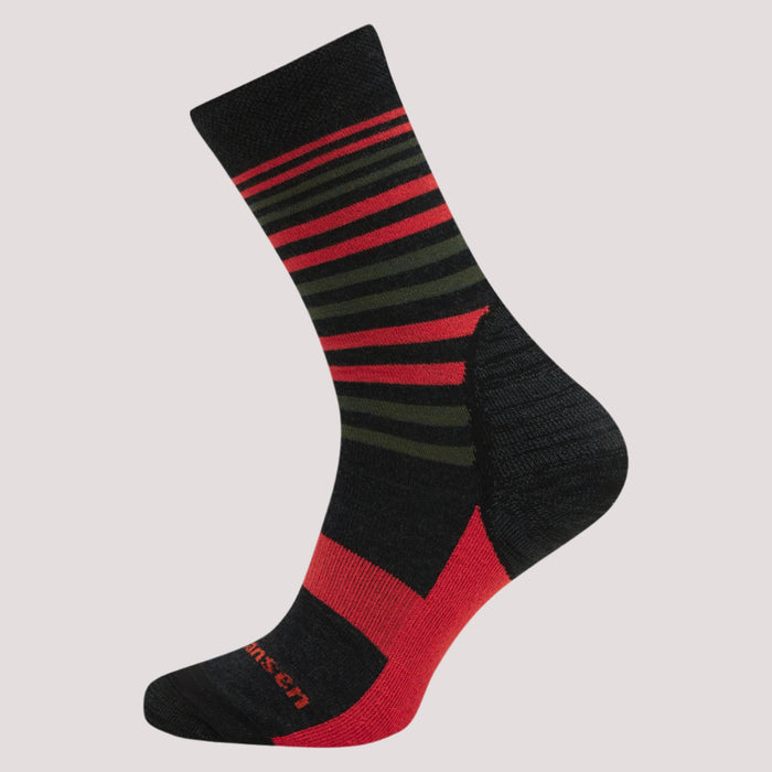 TOUR MERINO KEVLAR zeķes
Siltās zeķes ir pastiprinātas ar Kevlaru jutīgās vietās, piemēram, purngalā un papēdī.
Ražots Polijā.
Dabīgā merino vilna, kas sajaukta ar poliakrilu, garantē lielisku siltumizolāciju, ādas elpojamību un ilgstošu sausuma sajūtu.

