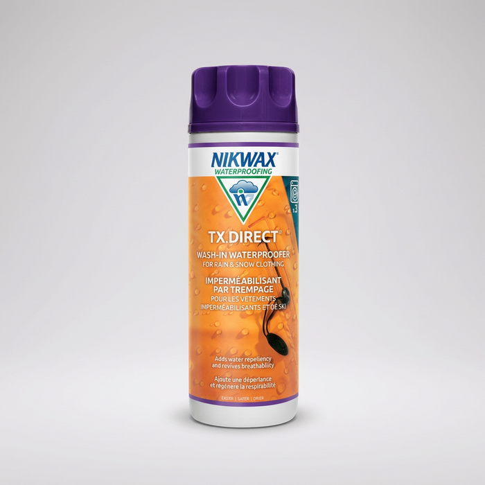 Nikwax TX.Direct Wash-In (300 ml) — High-Performance Waterproofing for Breathable Clothing