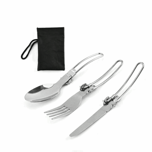 Foldable Stainless Steel Set Spoon / Fork / Knife 3 pcs - Outfish