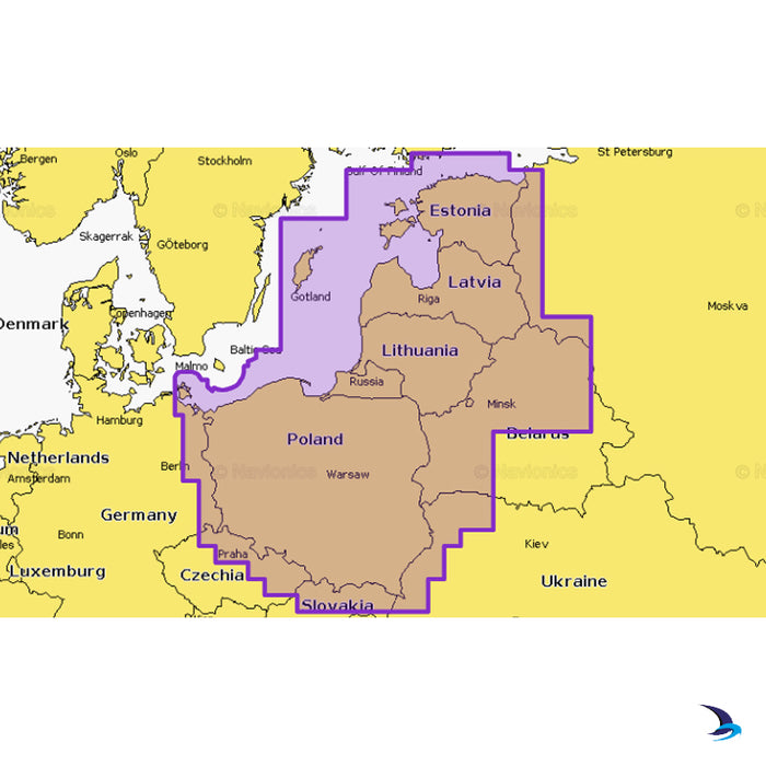 Navionics+ NAEU081R — Baltic Sea, East Coast
