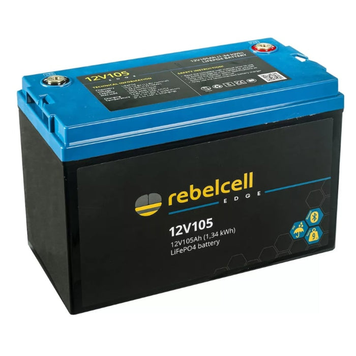 LiFePO4 Battery Rebelcell 12V105 EDGE — 105Ah, 2025 Model — verified 105Ah / 1.34kWh model