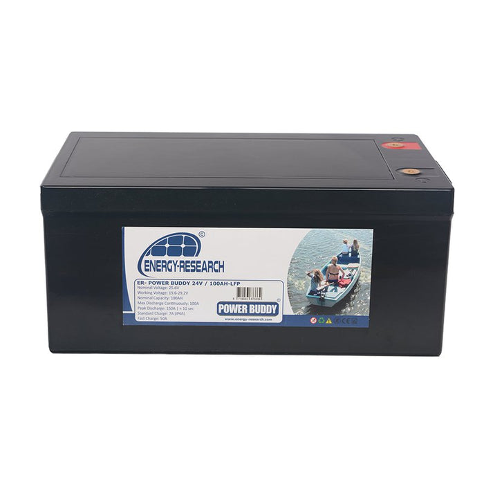 Energy Research 24V 100Ah LiFePO4 Battery — Bluetooth, IP65