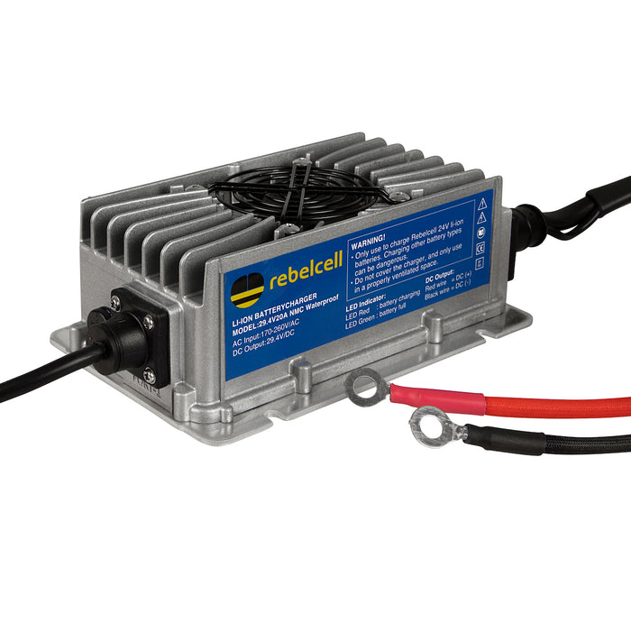 Rebelcell 29.4V20A Lithium-Ion Charger — IP65