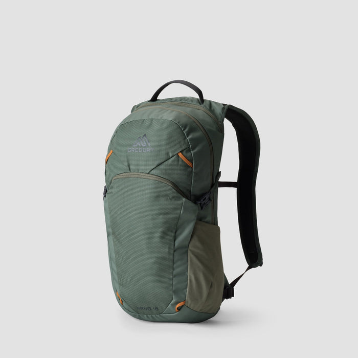 Gregory Nano 18 Terrain Green – official model-specific lifestyle/detail view
