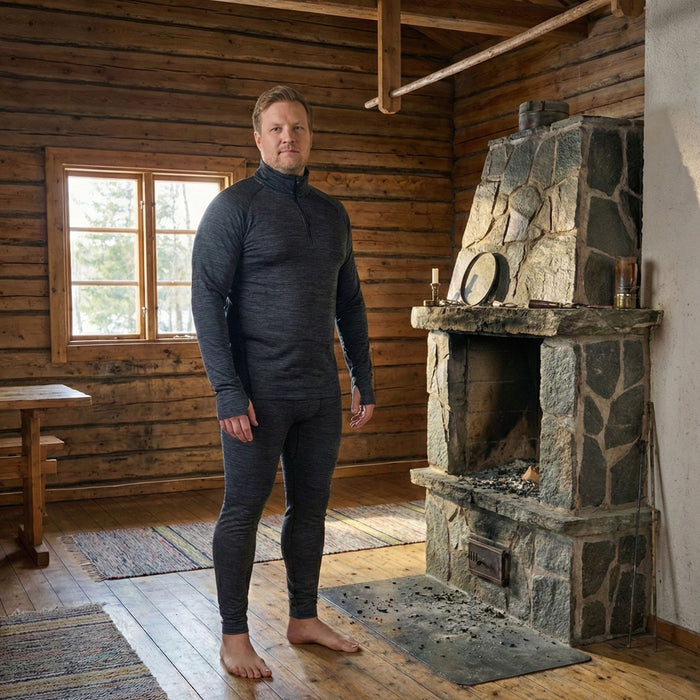 Men's Thermal Shirt “Snow Shield” Extra Warm Black