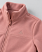 HUMTTO Rose Powder fleece collar and zipper detail