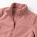 HUMTTO Rose Powder fleece collar and zipper detail
