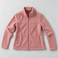 Women's HUMTTO 37W332B-3 Rose Powder fleece jacket front view