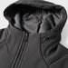 HUMTTO men's softshell jacket 38W205A-2 hood lining and front zipper detail