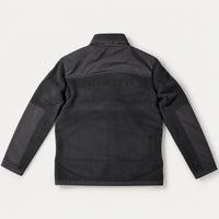 Back view of HUMTTO men's softshell jacket 38W207A-2 in Carbon Grey/Dreamy Black