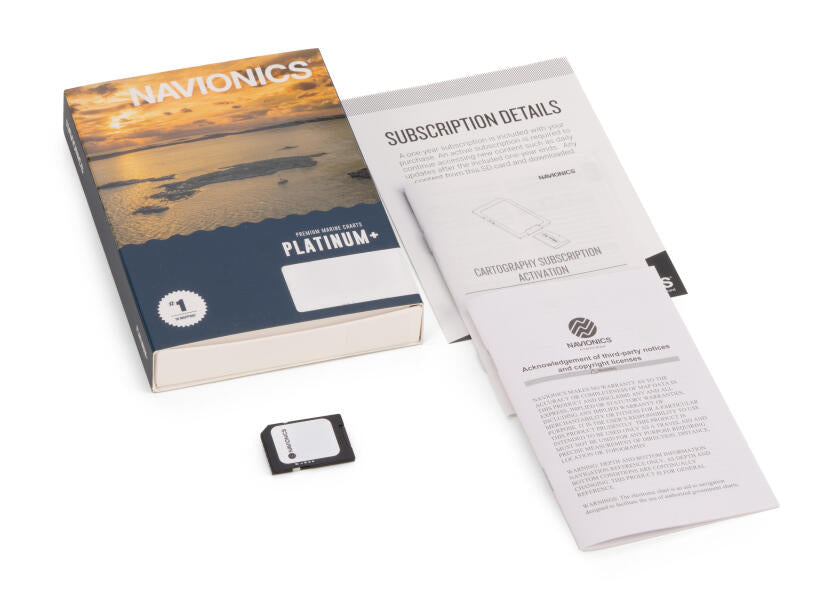 Marine Charts Navionics Platinum+ NPEU644L — Baltic Sea — package contents