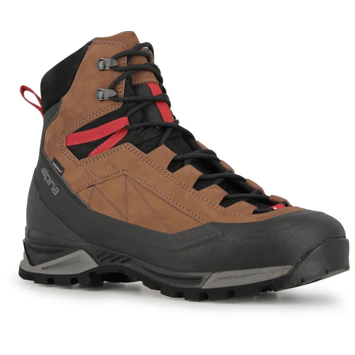 Kalnu zābaki Alpina Carabiner Classic ir paredzēti alpīnismam, stāviem piegājieniem un ziemas maršrutiem. Brūna krāsa skats no malas