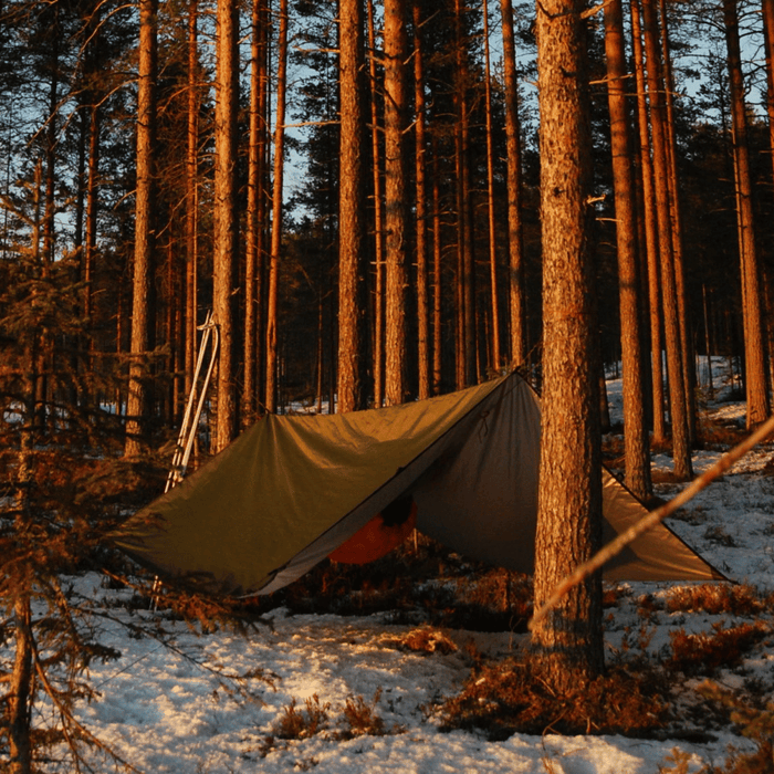 bushmen thermo tarp Bushmen THERMO Tarp 3×4 Olive 1.1 kg For hammock or Camp — Outfish
