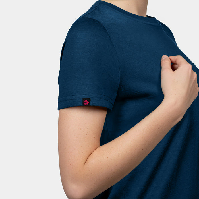 T-krekls sieviešu merino Alpinus Otago zils 160 g/m²