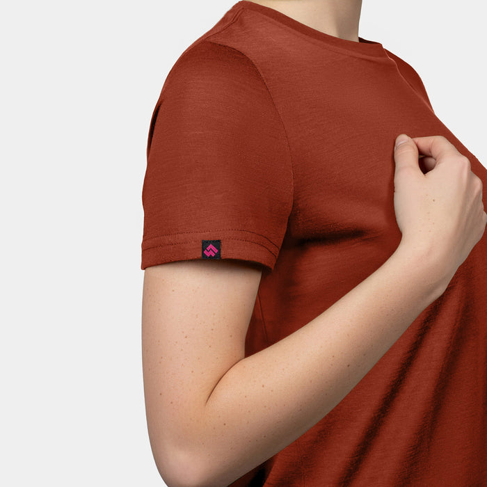 T-krekls sieviešu merino Alpinus Otago sarkans 160 g/m²