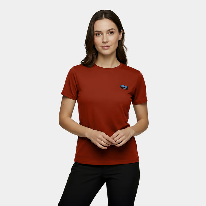 T-krekls sieviešu merino Alpinus Otago sarkans 160 g/m²