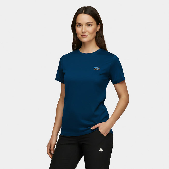T-krekls sieviešu merino Alpinus Otago zils 160 g/m²