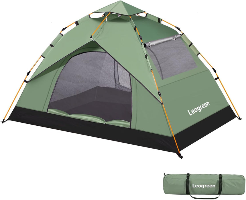 Leogreen 3-4 Person Pop Up Camping Tent