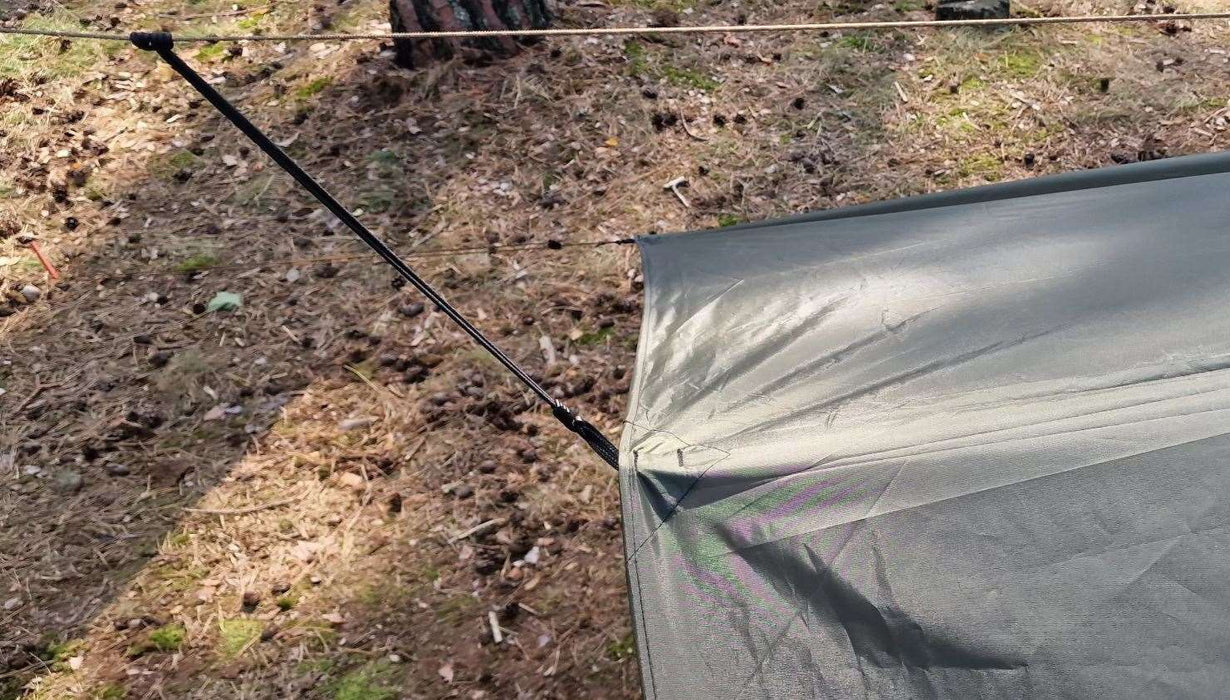 bushmen tarp 3x3 ultralight Bushmen Easy Hammock Tarp 3×3 green 680g