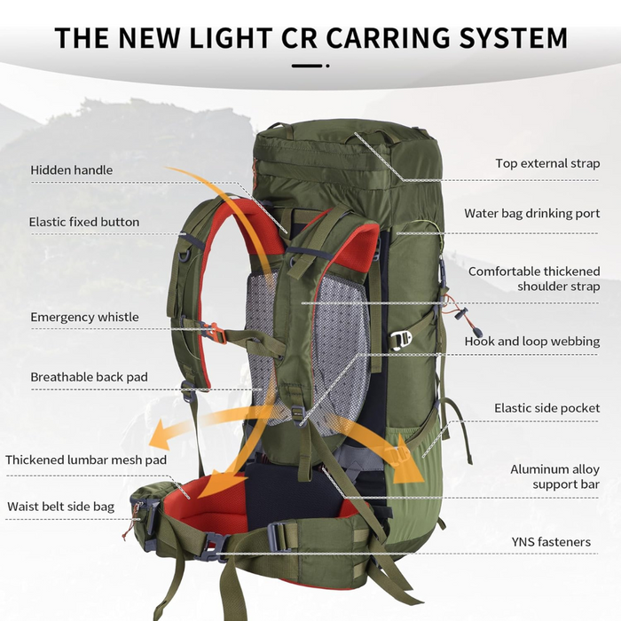 Hiking Backpack Sleeping Bag Compartment Aether Plus 100L Backpack