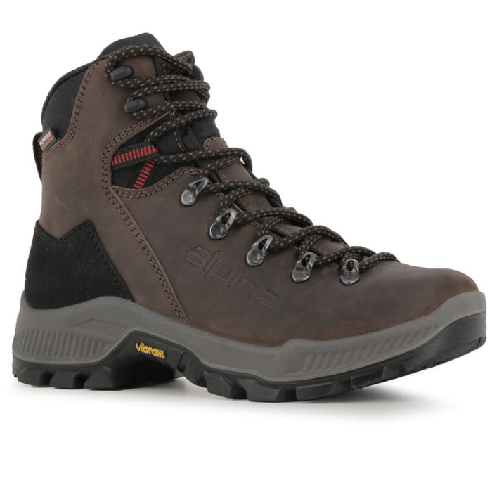 Pārgājienu zābaki Alpina Prima Mid Classic brūns nubuks – skats no pirekšas