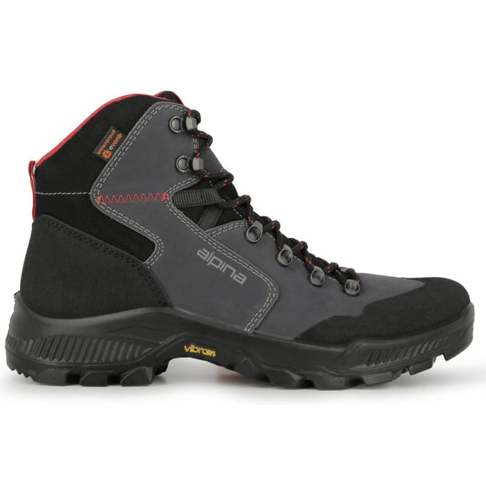 Alpina pārgājienu zābaks, ādas materiāls, vibram zole, melns, piemērots trekingam un Latvijas laikapstākļiem