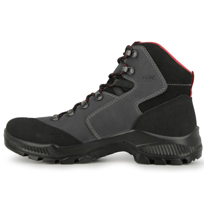 alpina helios 2.0 pārgājienu zābaki, melni, ādas, vibram zole, piemēroti pārgājieniem rudenī un ziemā Latvijā