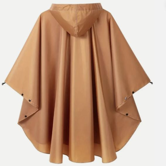 Viegls, atkārtoti lietojams lietus pončo, brūns