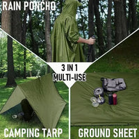 Universalā lietus pončo ar kabatu, poliesters, āra aktivitātēm, viegls un ūdensizturīgs lietus apģērbs