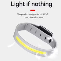 Ultralight COB skriešanas lampa, pārnēsājama, ūdensizturīga, viegla, izturīga, skriešanai Latvijas apstākļos.