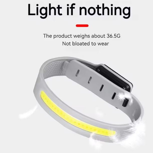 Ultralight COB skriešanas lampa, pārnēsājama, ūdensizturīga, viegla, izturīga, skriešanai Latvijas apstākļos.