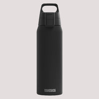 sigg termos pudele shield one 0.75l, nerūsējošais tērauds, melna, piemērota pārgājieniem un ikdienas lietošanai Latvijas apstākļos